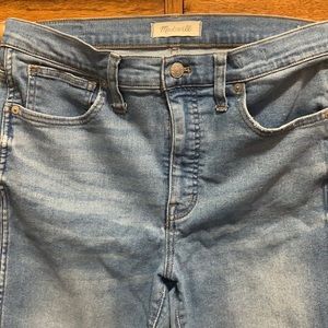 MADEWELL 10” high rise skinny crop jeans